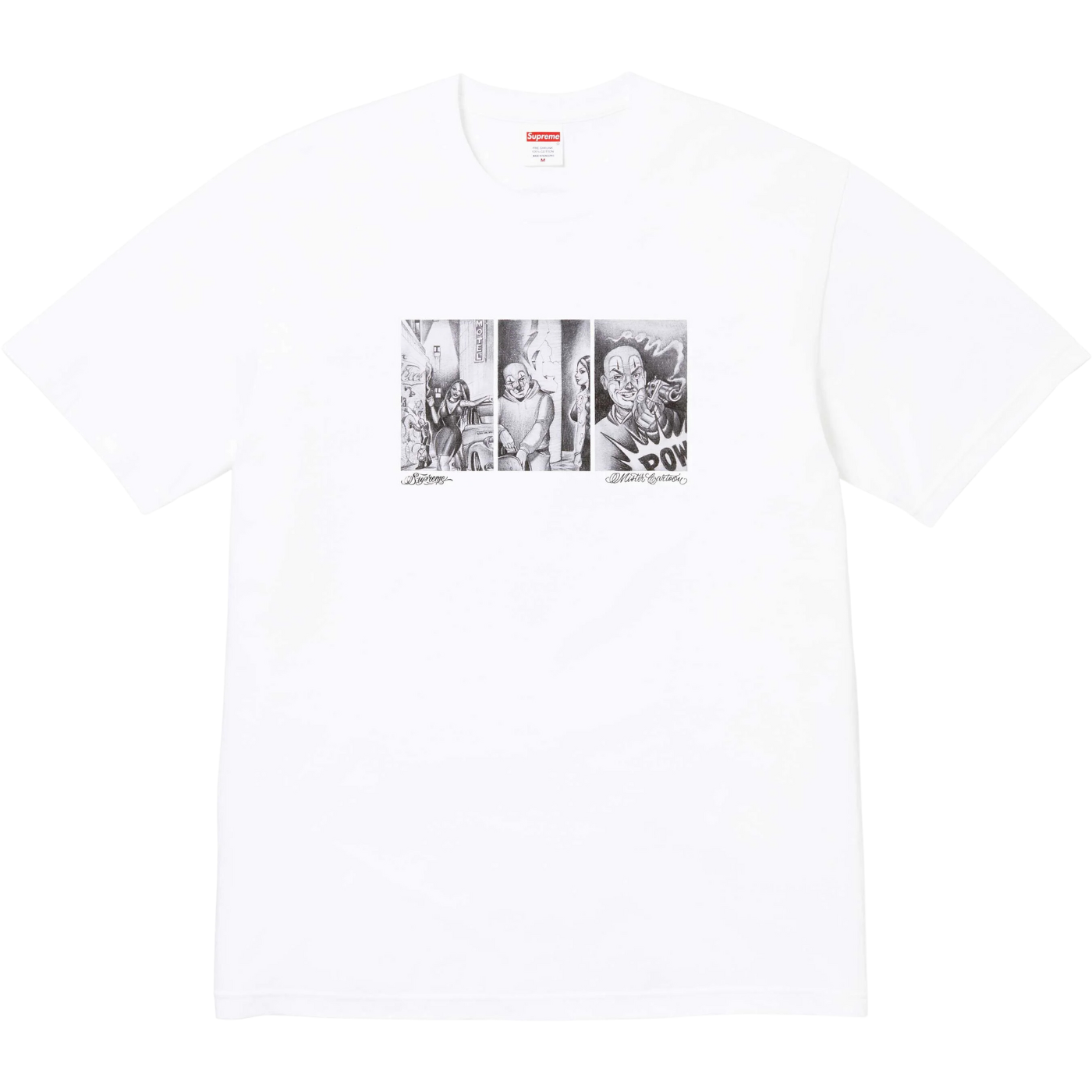 Camiseta Supreme Mister Cartoon White