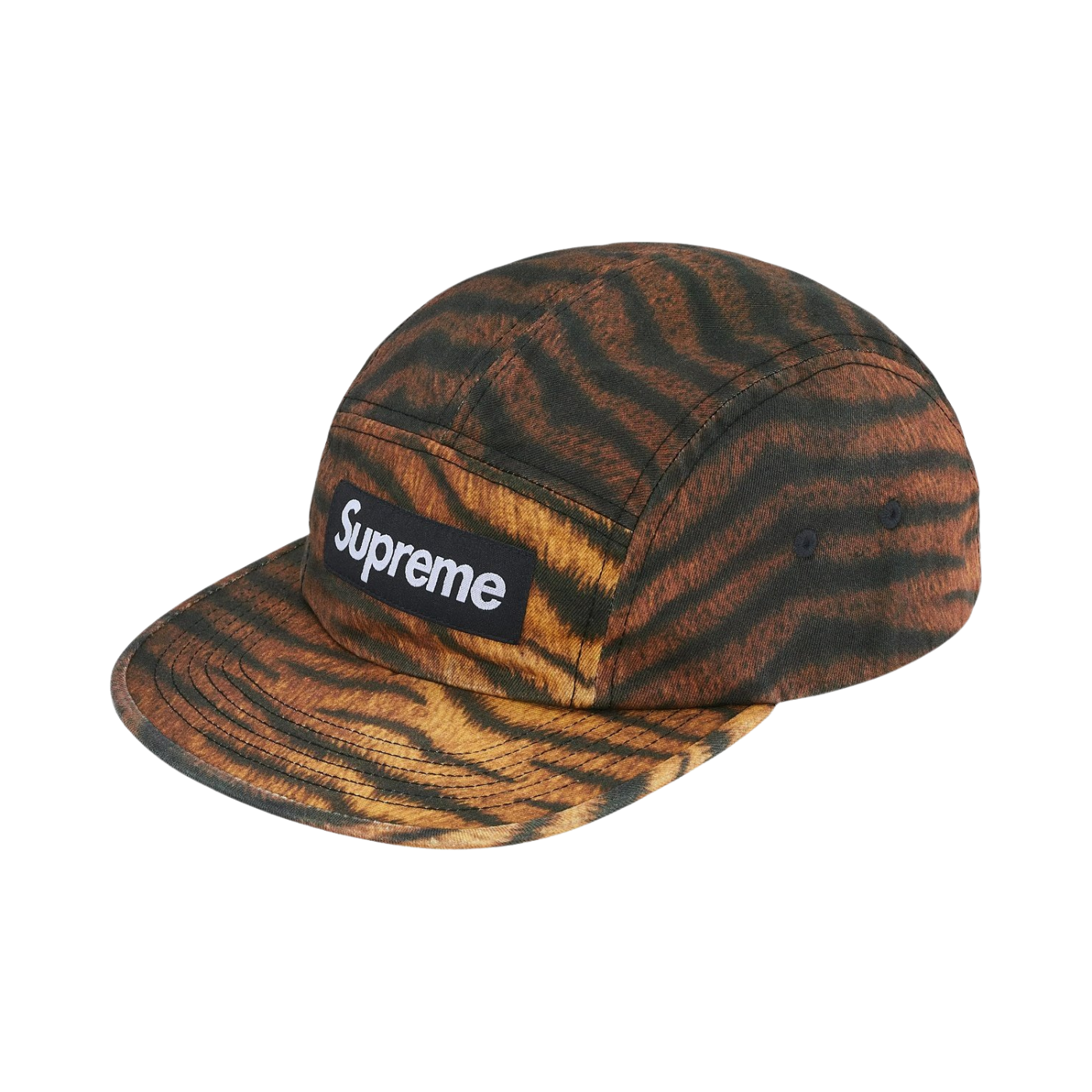 Boné Supreme Washed Chino Twill Camp Tiger - FW25