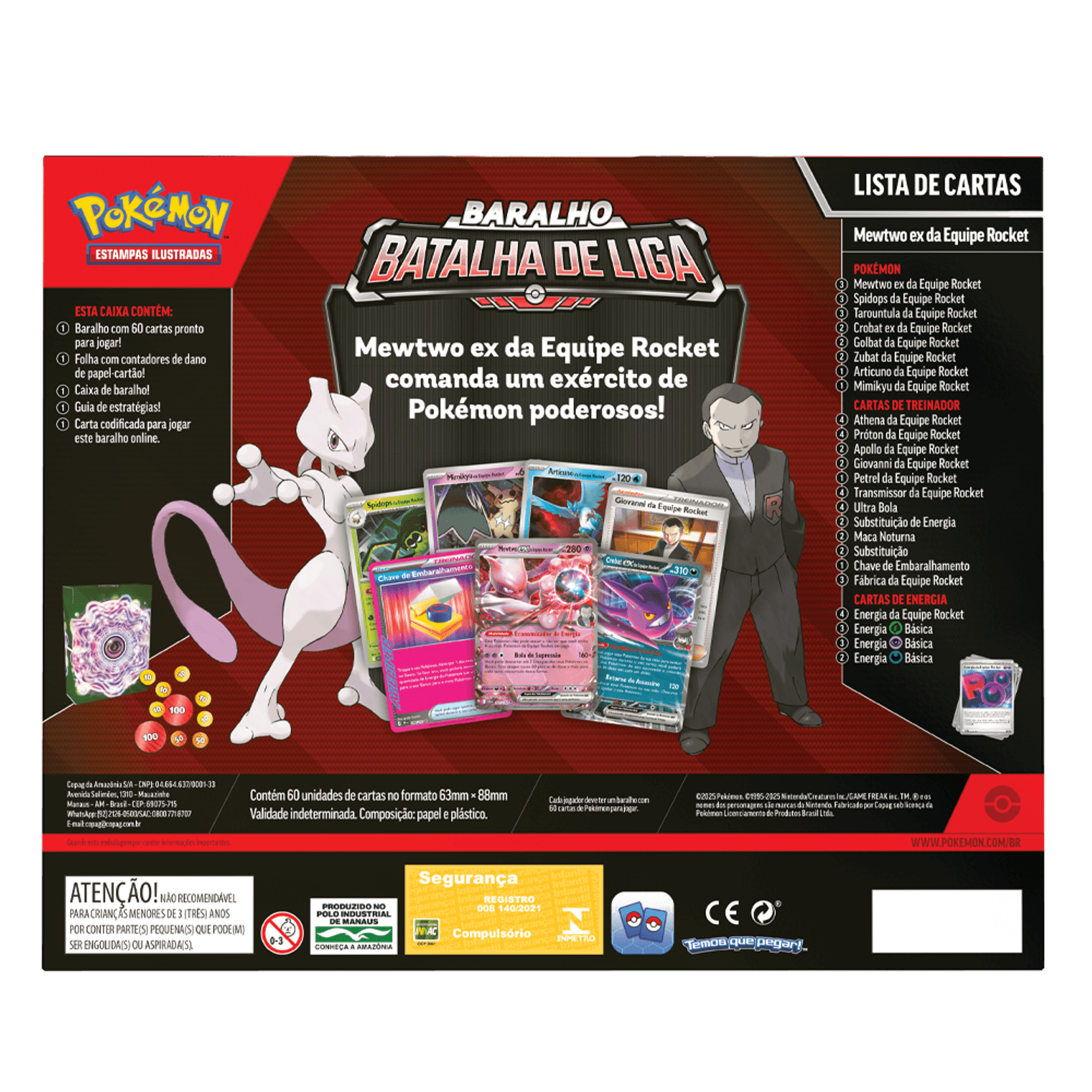 Deck Batalha De Liga Pokémon Mewtwo Ex