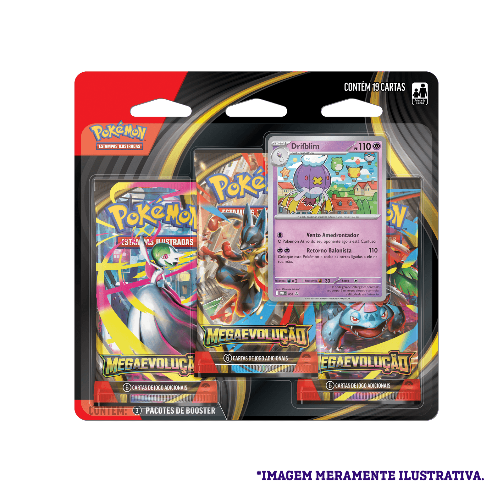Blister Triplo Pokémon TCG Mega Evolução 1